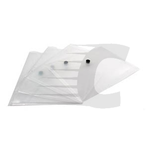 Envelope de plástico transparente A4 com fecho